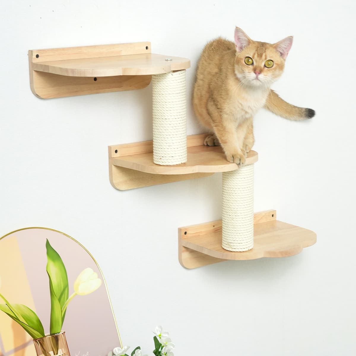 キャットウォーク DIY 猫 吊り橋 キャットタワー - 収納家具